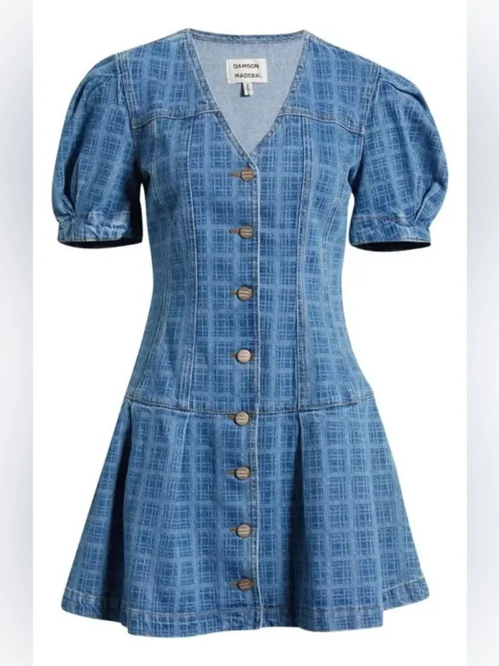 Free People x Damson Madder Adeline Puff-Sleeve Mini Dress